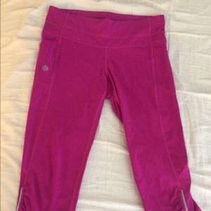 Bright pink Athleta leggings